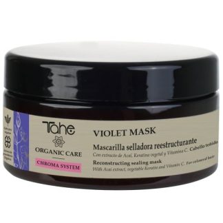 ORGANIC CARE CHROMA SYSTEM - Violet Sealing Mask - Maska do włosów farbowanych z ekstraktem z Acai, keratyną roślinną i witaminą C dla blondów i chłodnych odcieni 300 ml