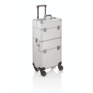 Walizka kufer na kółkach SILVER 37x26x86 cm