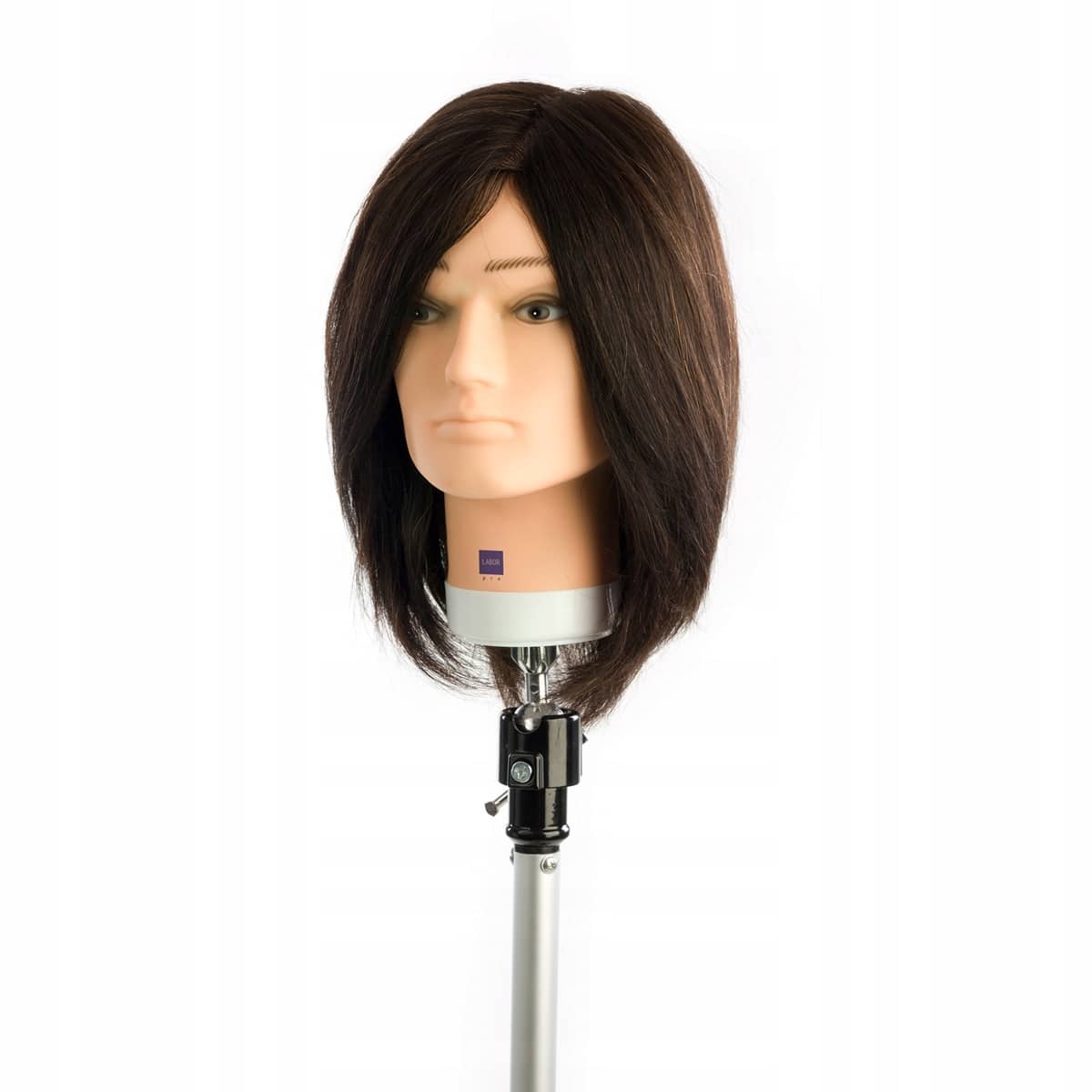 I103 Labo , GŁÓWKA Treningowa , fryzjerska , naturalna , ludzkie włosy , 30 cm - obrazek 3