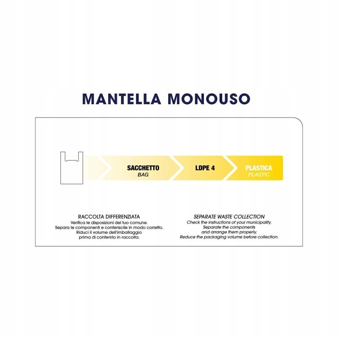 G001DBI , LABOR , JEDNORAZOWA PELERYNA Z RECYKLINGU 30 SZT BIAŁA - obrazek 2