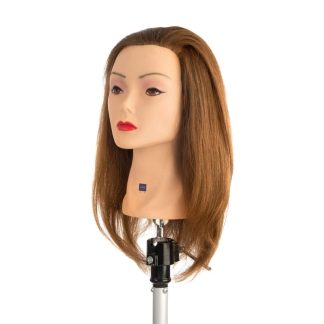 LI117HD Główka treningowa , fryzjerska  ,ludzkie włosy ,35 cm , Idealna do koloryzacji