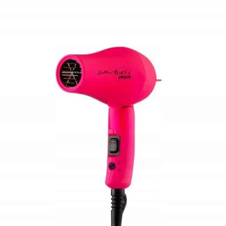 Suszarka do włosów, Gettin Fluo Fruits, mini, różowa, składany uchwyt