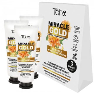 MIRACLE GOLD ANTI FRIZZ INTENSIVE TREATMENT INSTANT Intensywna kuracja przeciw puszeniu się włosów 3 x 25 ml
